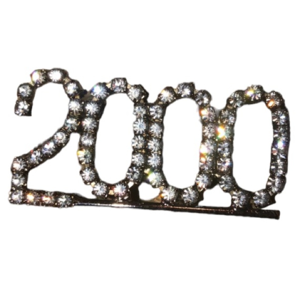 Gray Rhinestone Brooch
